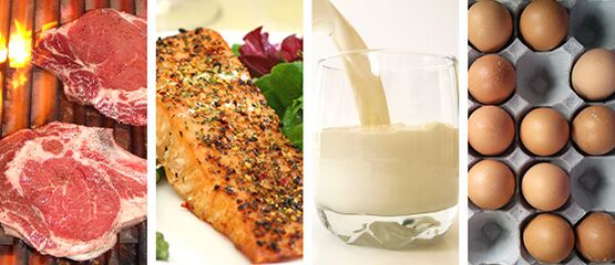 Red meat and fish, full fat milk, eggs are the main foods for a ketogenic diet. 